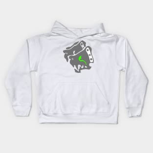 Horror dog face artwork Kids Hoodie